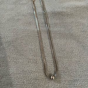 Vintage Silpada Sterling Silver 16”  3 Strand Ball Bead Necklace